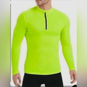 Men's Long Sleeve Shirt Cycling Jerseys  Green Size Small